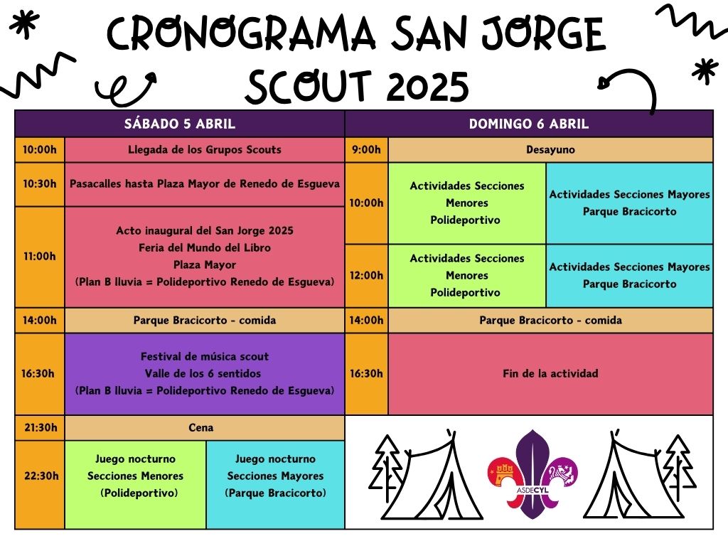 Cronograma San Jorge scout 2025