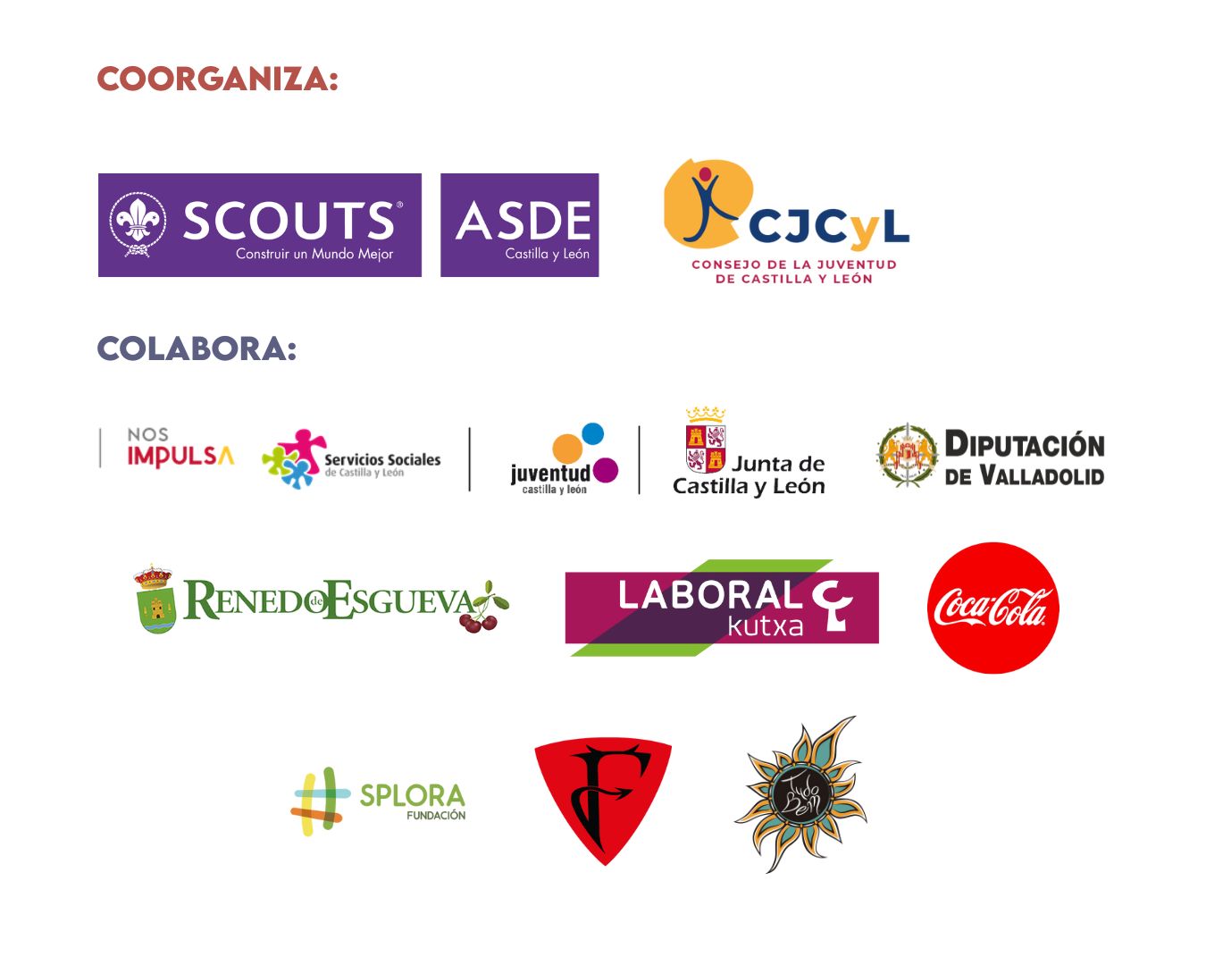banner colaboradores san jorge 2025 organización y colaboradores San Jorge y Festival de la Canción Scout 2025 ASDE Exploradores de Castilla y León