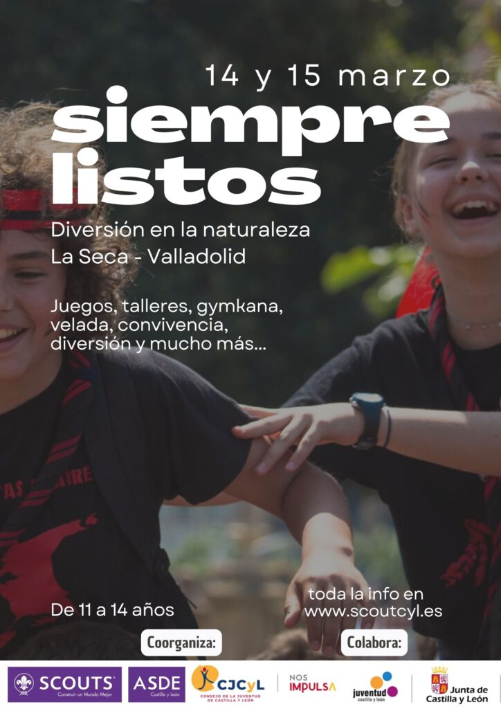 Siempre Listos es una actividad coorganizada con el CJCyL y la colaboración de Juventud Castilla y León.