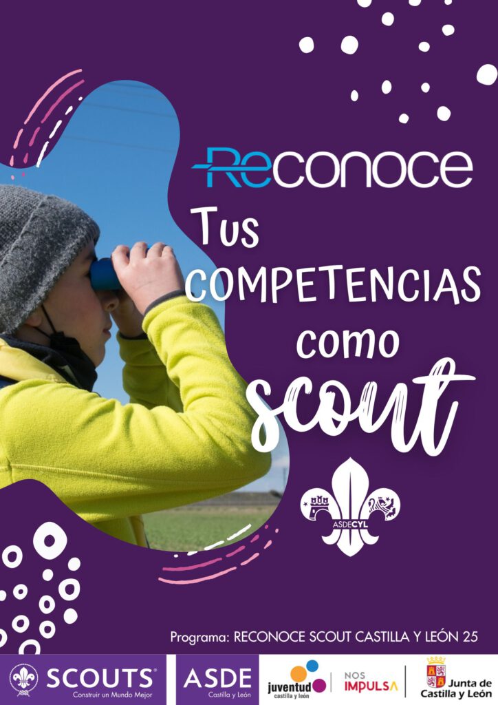Reconoce Scout un programa de ASDE CyL en colaboración con la Junta de Castilla y León mediante subvención a cargo de los fondos de IRPF de Castilla y León