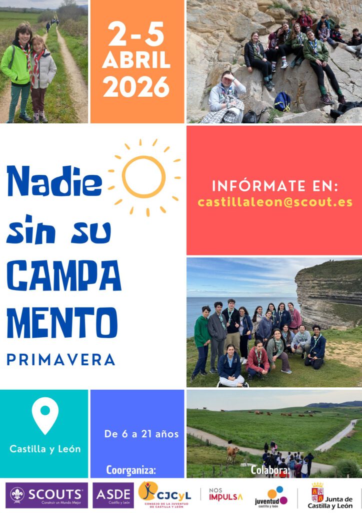 Nadie sin su campamento es una actividad coorganizada con el CJCyL y la colaboración de Juventud Castilla y León.